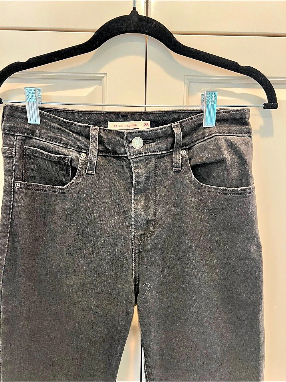 Levi's 721 High Rise Skinny High Rise Skinny Jeans Black Waist 28 Like New